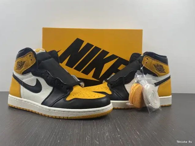 Cheap TBK Yellow 555088-711 Jordan Air 1 High Toe OG 0328